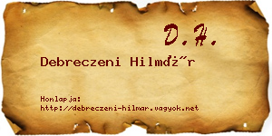 Debreczeni Hilmár névjegykártya